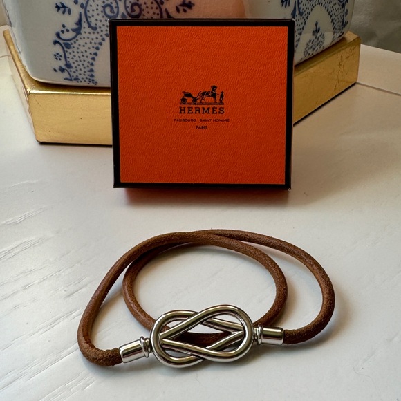 HP! ππ Hermes Atame Leather Bracelet - Picture 3 of 13
